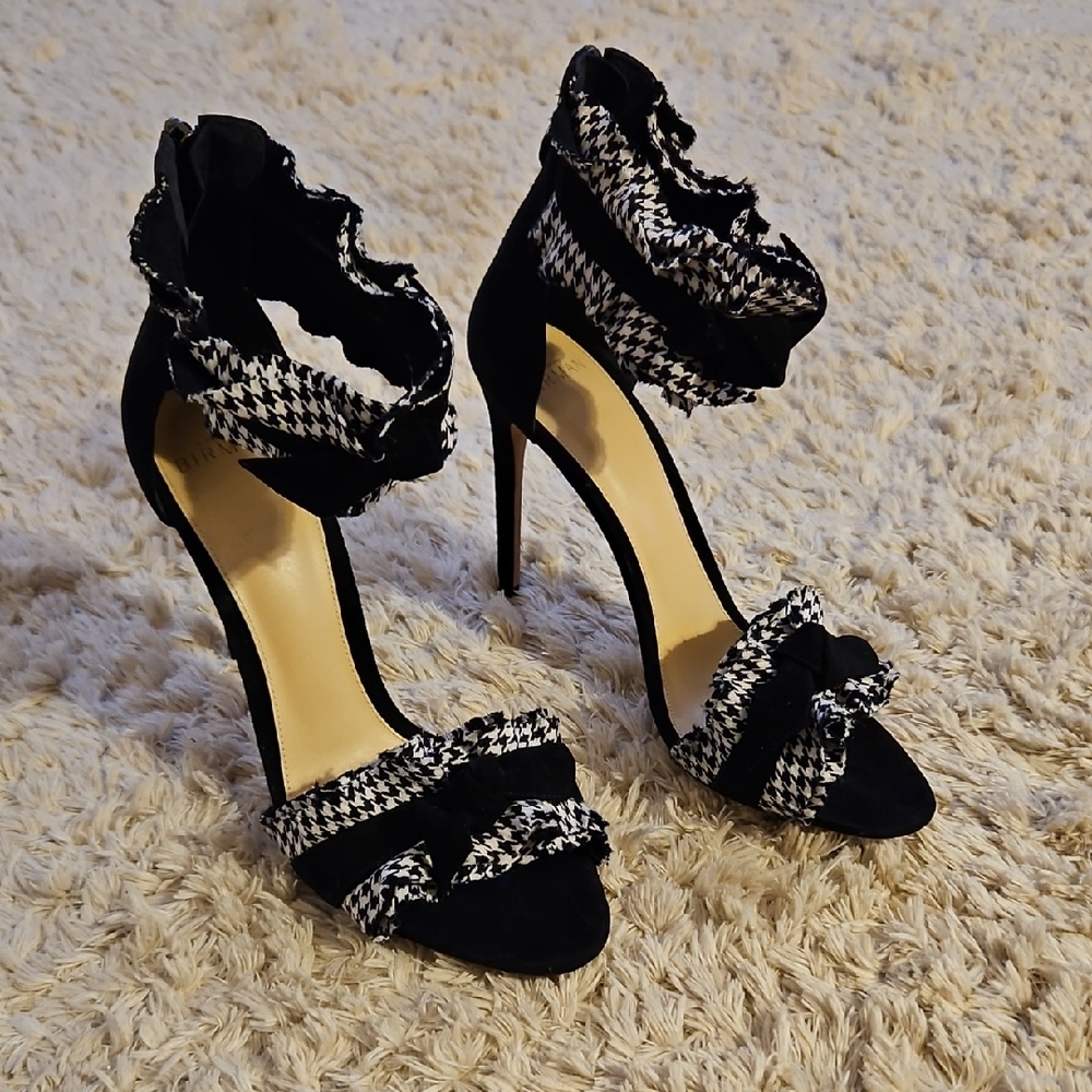 Alexandre Birman Black and White Patterned Heels